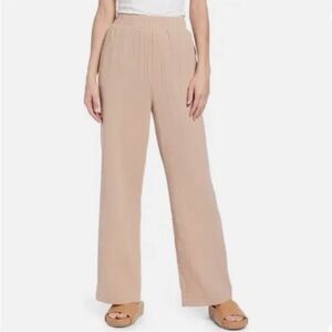 Faherty Wide Leg Pants in Beige